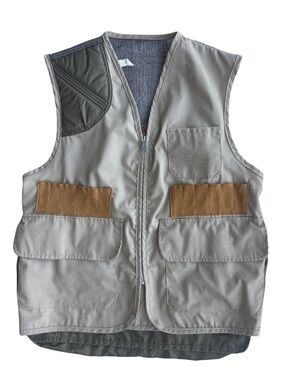 Vintage SAFTBAK Pheasant Hunting Field Vest Utility Gorpcore Safari Tan
